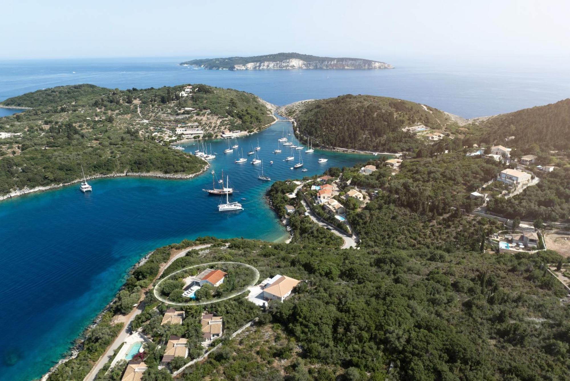Вілла Lioniskari Seaviews - Paxoi'S Private Pool Oasis Porto Ozias Екстер'єр фото