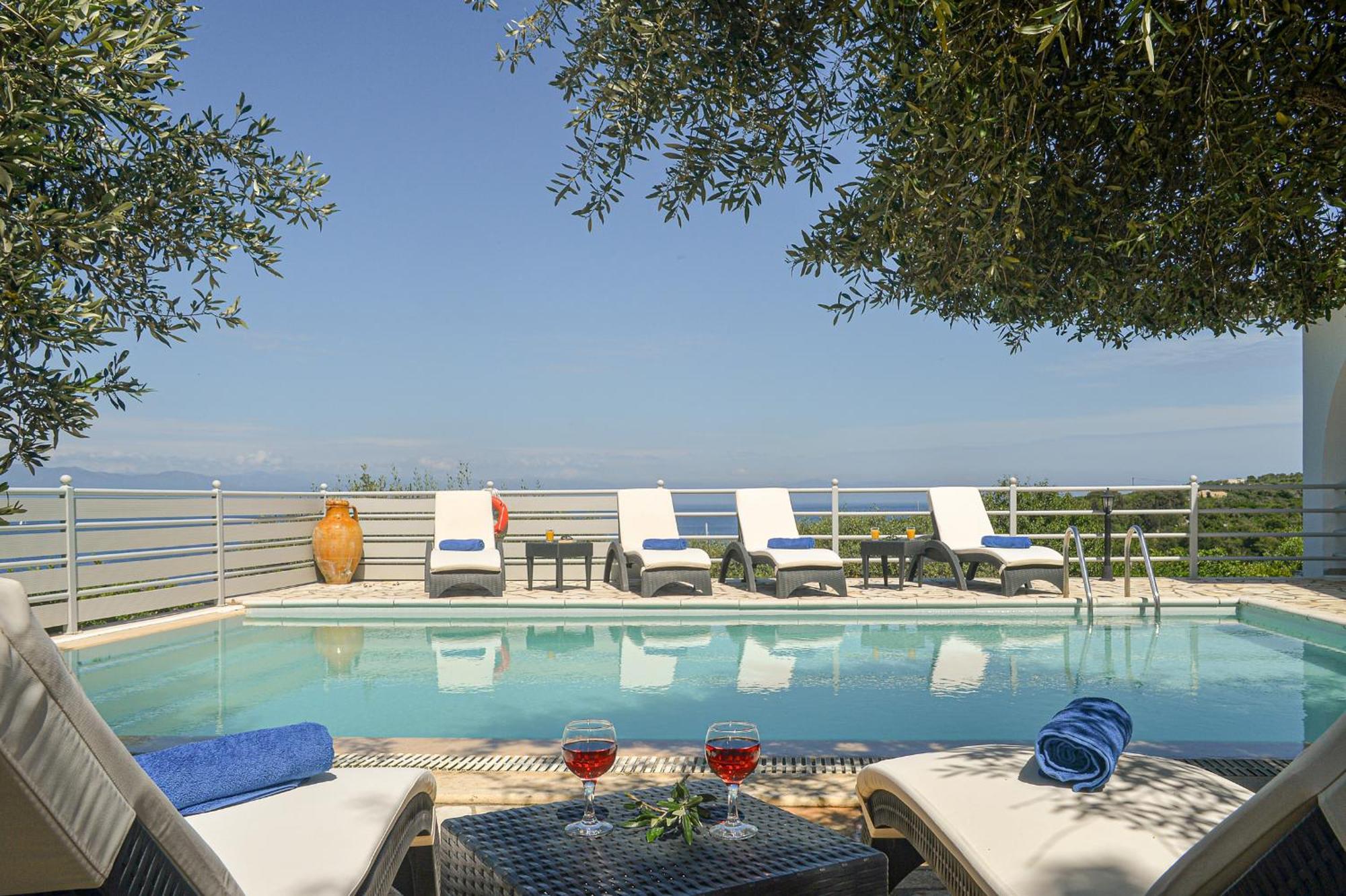 Вілла Lioniskari Seaviews - Paxoi'S Private Pool Oasis Porto Ozias Екстер'єр фото