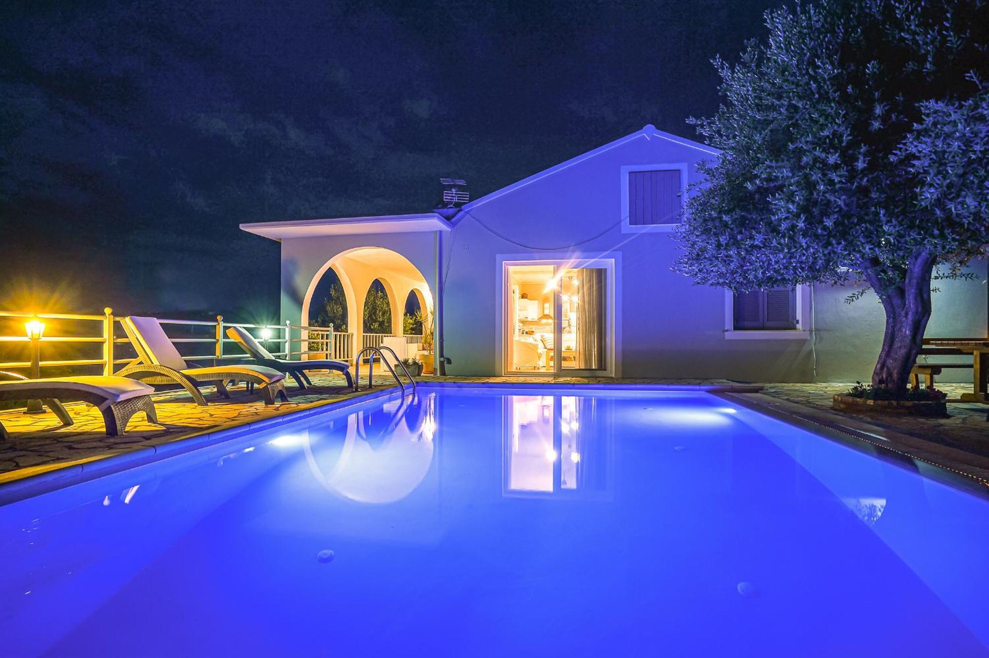 Вілла Lioniskari Seaviews - Paxoi'S Private Pool Oasis Porto Ozias Екстер'єр фото